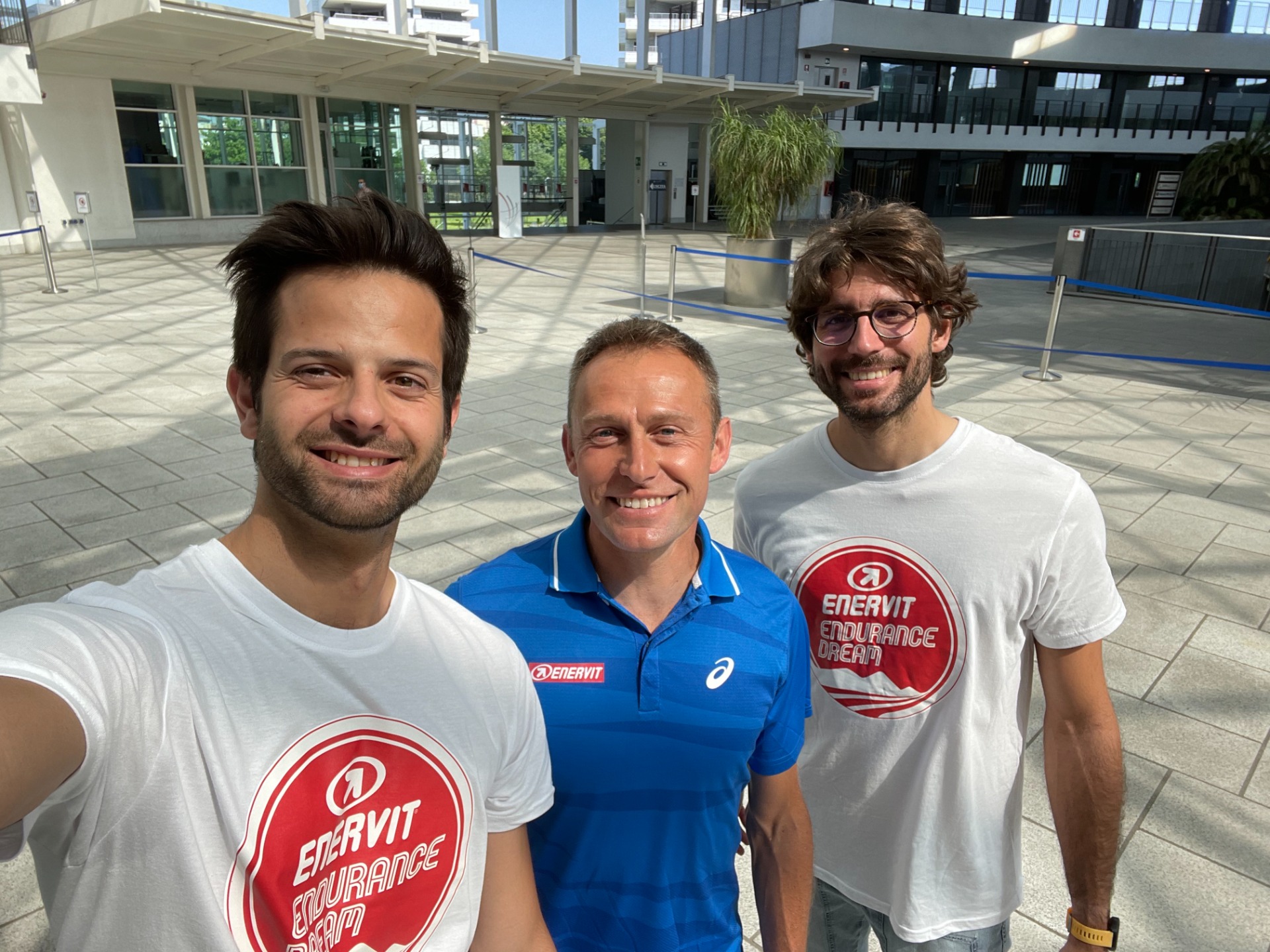Preparazione alla nostra corsa in sicilia: Giovanni Cappa e Bruno Barcella con Stefano Baldini (medaglia d'oro olimpica nella maratona)